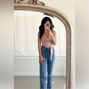 Abercrombie & Fitch crisscross waist straight leg jeans 25xs